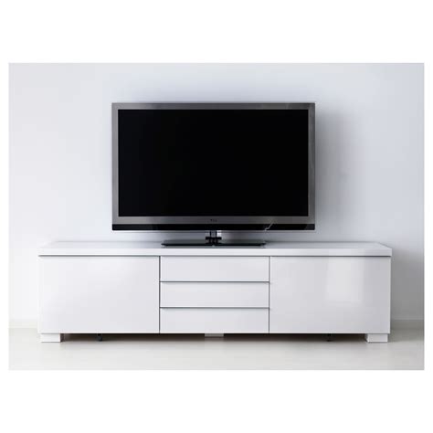 BESTÅ BURS TV bench High gloss white 180x41 cm   IKEA