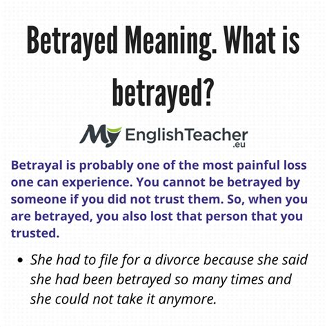 Betrayed Meaning. What is betrayed?