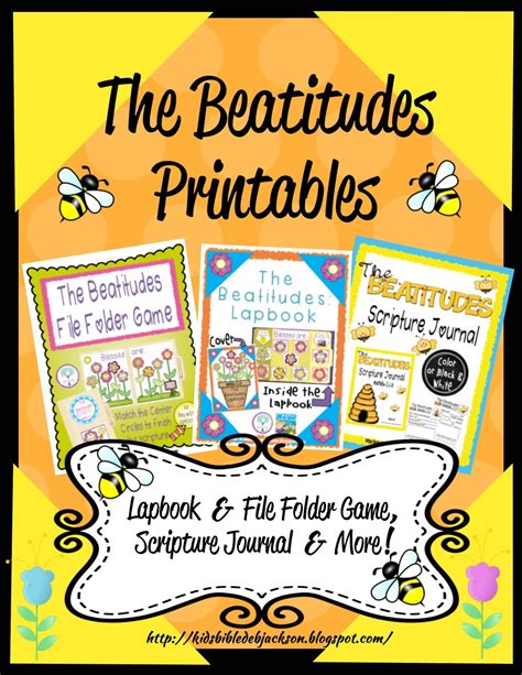 Bible Fun For Kids: The Beatitudes: More Printables!