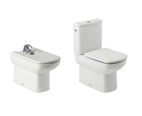 Bidet and toilet Set Roca Dama Senso in white