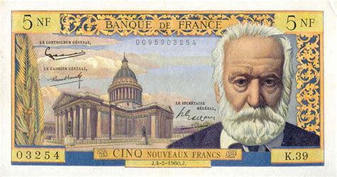 Billet de 5 nouveaux francs Victor Hugo — Wikipédia