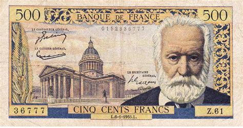 Billet de 500 francs Victor Hugo — Wikipédia