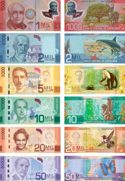 Billetes y monedas de Costa Rica