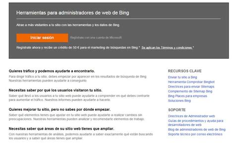 Bing WebMaster Tools herramienta Seo