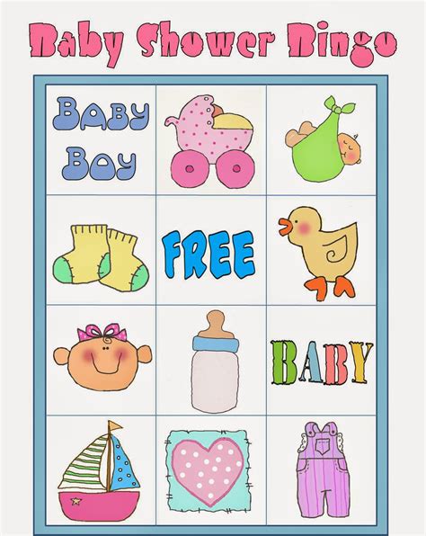 Bingo en Colores para Baby Shower para Imprimir Gratis ...
