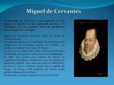 Biografa De Miguel De Cervantes Saavedra Quin Es ...