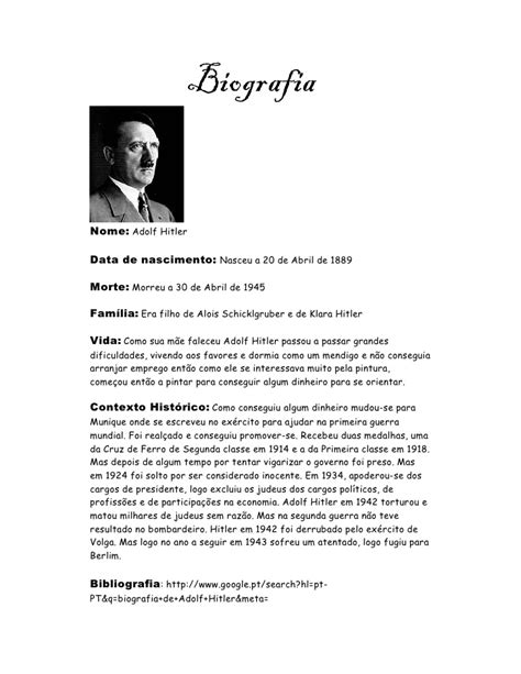 Biografia Adolfo Hitler