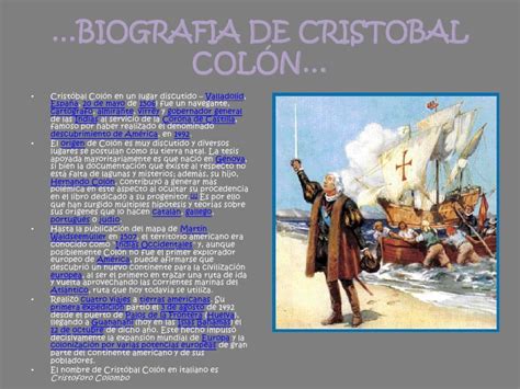 Biografia De Cristobal ColóN
