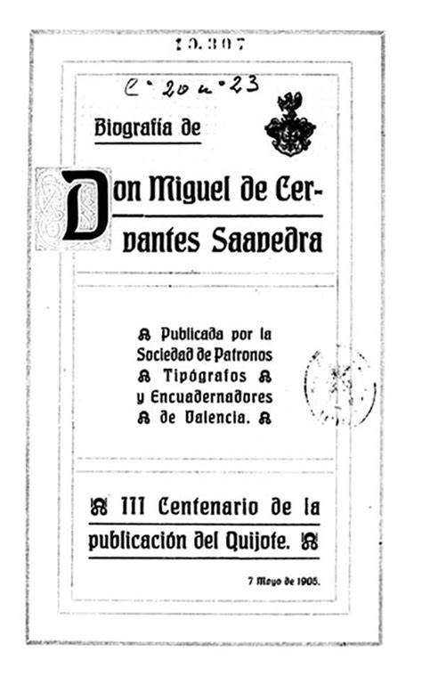 Biografía de Don Miguel de Cervantes Saavedra | Biblioteca ...
