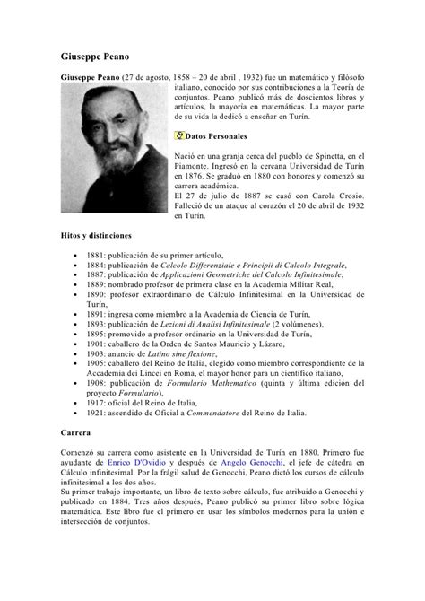 Biografia Giuseppe Peano
