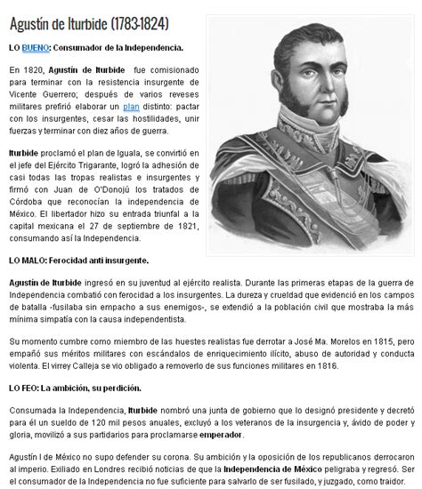 Biografia Iturbide Corta | minibiograf 237 a agust 237 n ...
