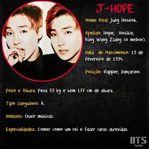 Biografia   J Hope | BTS   Paradise [BIOGRAFIA] | Pinterest