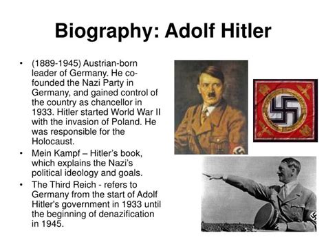 biography adolf hitler ppt between the world wars ...