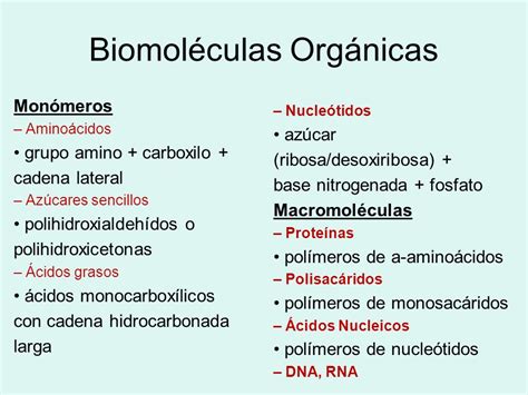 Biomoléculas orgánicas:   ppt video online download