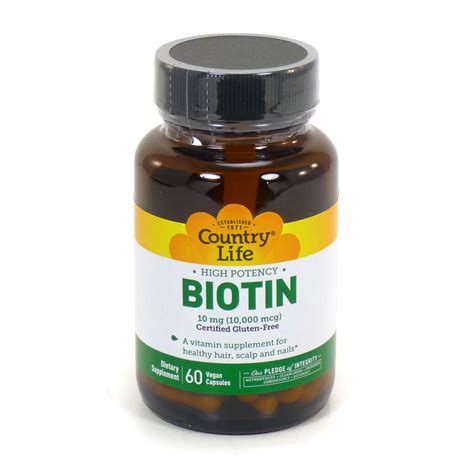 Biotin 10mg By Country Life   60 Capsules