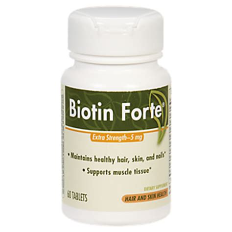 Biotin Forte 5MG  60 Tablets  by Vitaline Formulas at the ...