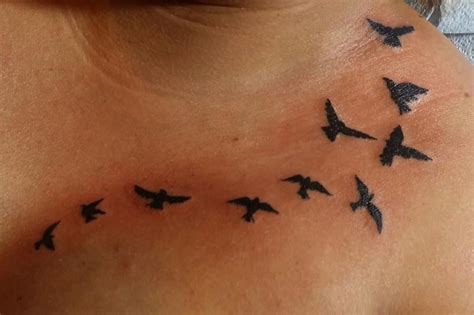Bird Silhouette Tattoo Shoulder