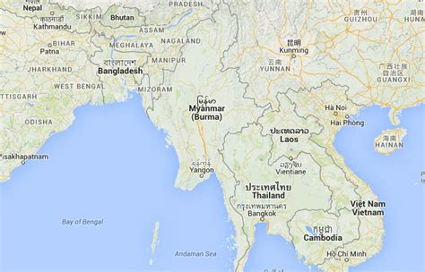 Birmania Mapa | threeblindants.com