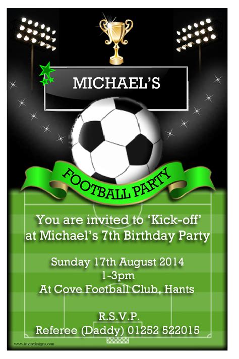 Birthday Invites: Awesome Birthday Soccer Party ...
