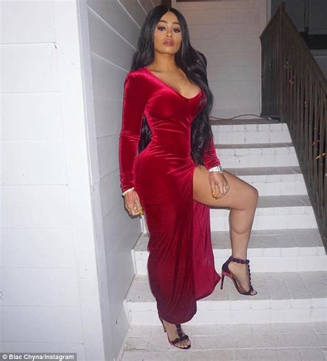 Blac Chyna dresses up in sexy crimson dress on Instagram ...
