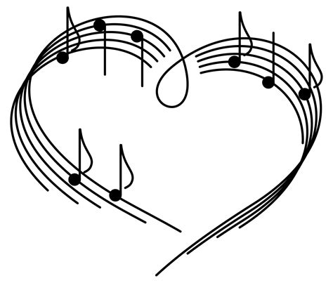 black and white music notes wallpaper | music notes heart ...