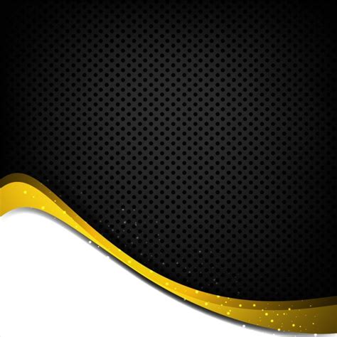Black and yellow wavy background with dots Vector | Free ...