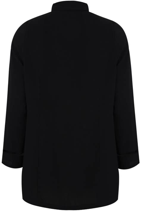 Black Crepe Boyfriend Blazer Jacket Plus Size 16 to 32
