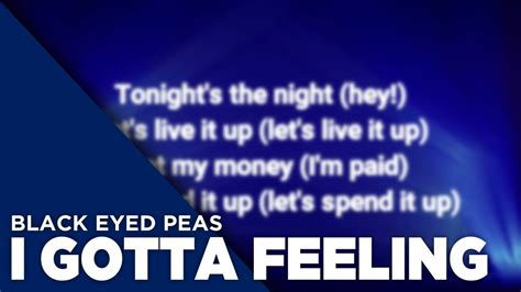 Black Eyed Peas   I Gotta Feeling | 4K Lyrics   YouTube