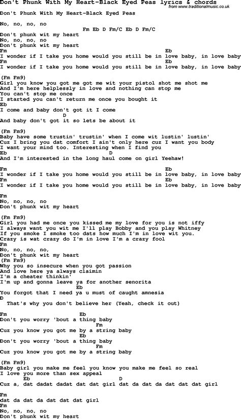 Black Eyed Peas Lyrics   The BodyProud Initiative