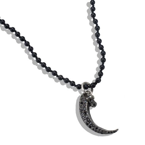 Black Onyx Necklace With Black Diamond Talon Pendant, Mens ...