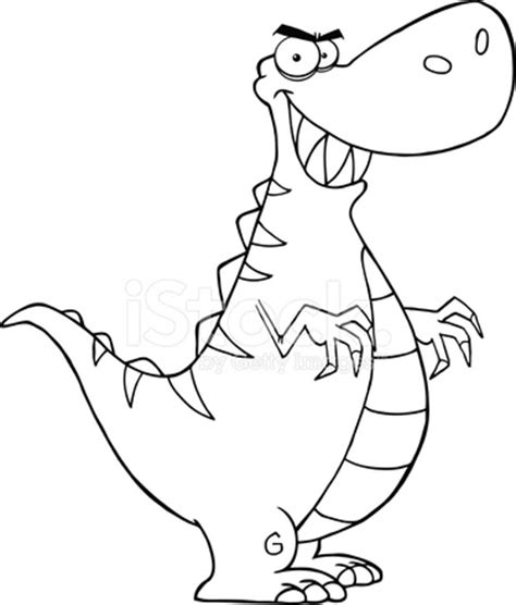 Blanco Y Negro DE Dibujos Animados Dinosaurio fotografías ...