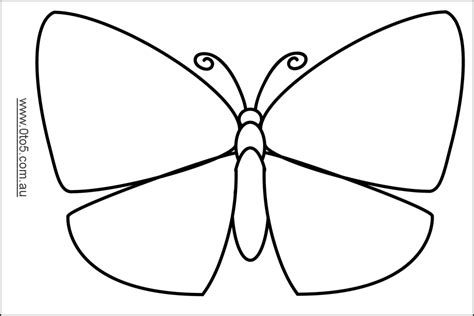 Blank Butterfly Template   Coloring Home