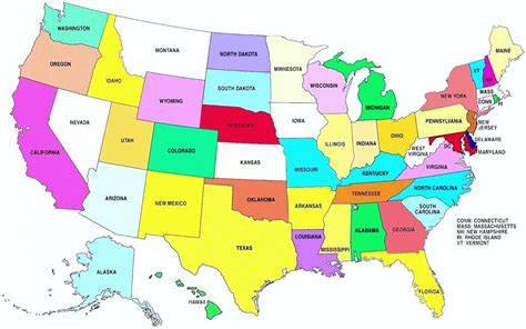 Blank Map of the US with States | 50 States of USA