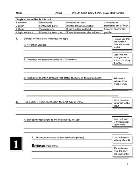 Blank Research Paper Outline Format | Research Paper ...