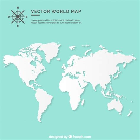 Blank world map Vector | Free Download