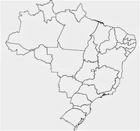 Blog de Geografia: Brasil   Mapa para colorir e pintar