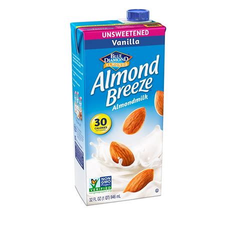 Blue Diamond Unsweetened Vanilla Almond Milk Nutrition ...