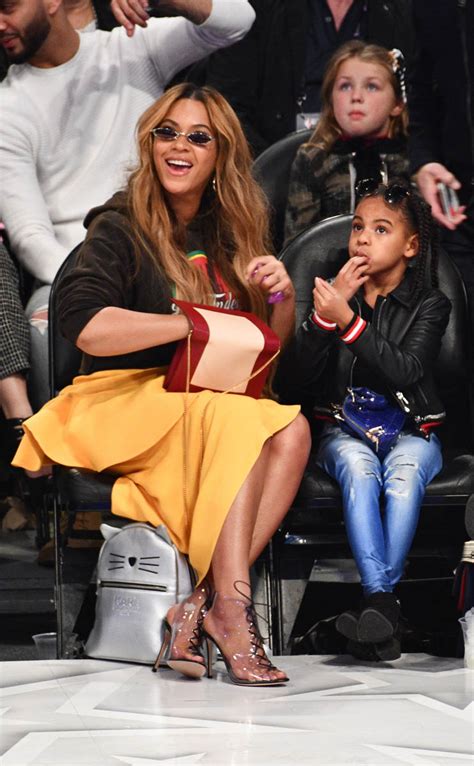 Blue Ivy Carter and Beyoncé sit courtside at the NBA All ...