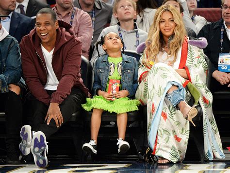Blue Ivy Sits Courtside With Beyonce, Jay Z at NBA All ...