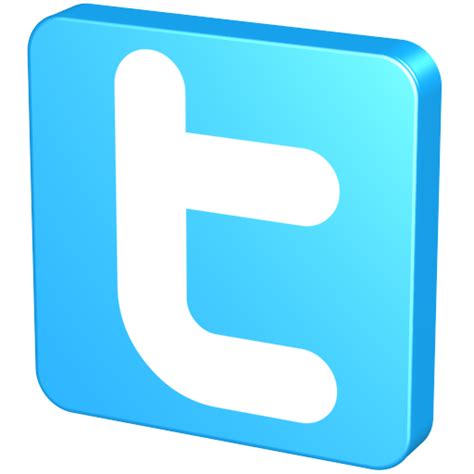 Blue Twitter Icon   3D Social Icons   SoftIcons.com