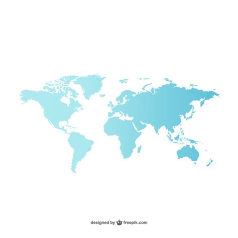 Blue world map Vector | Free Download