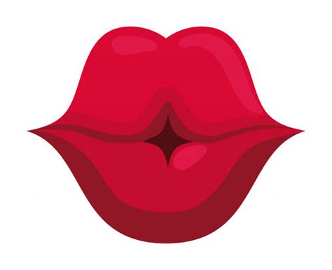 Boca labios beso dibujos animados mujer sexy parte cuerpo ...