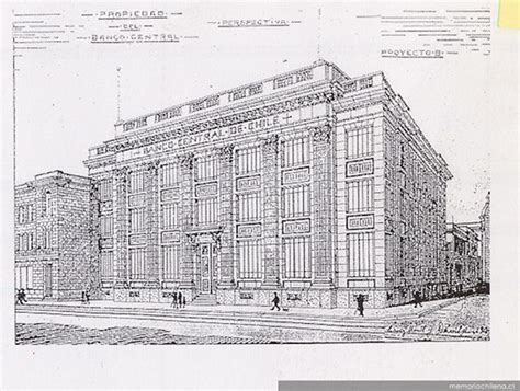 Boceto edificio del Banco Central, 1928   Memoria Chilena ...