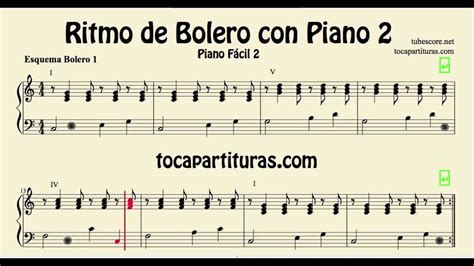 Bolero Acompañamiento para Piano Partitura Fácil para ...