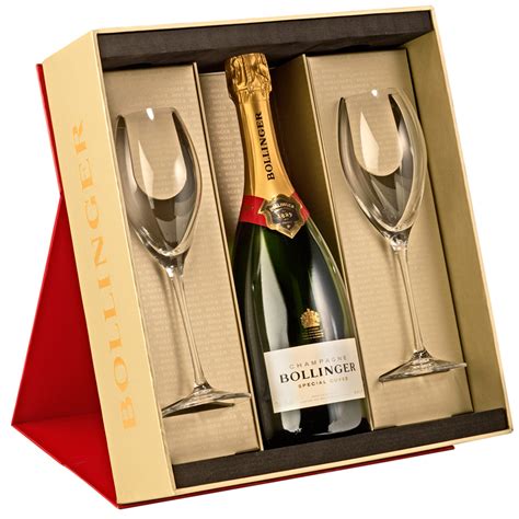 Bollinger Special Cuvee Flutes Gift Set NV 75cl Gift Box ...