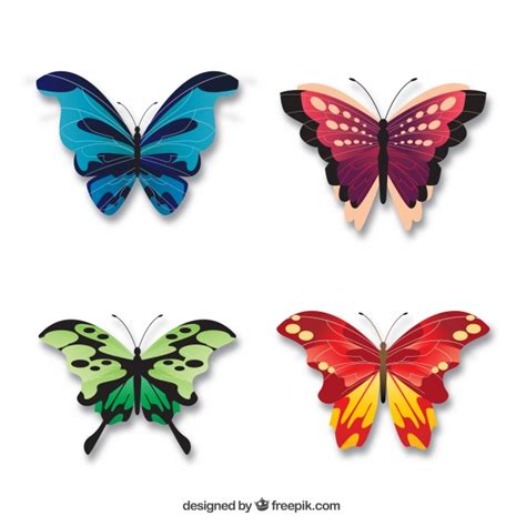 Bonitas mariposas elegantes | Descargar Vectores gratis