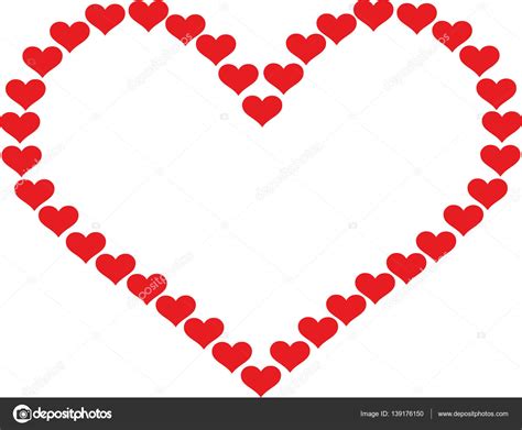 Bonitos corazones en rojo — Vector de stock © miceking ...