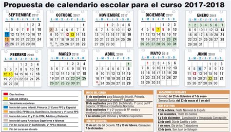 Borrador Calendario Escolar 2017 2018   Stecyl i