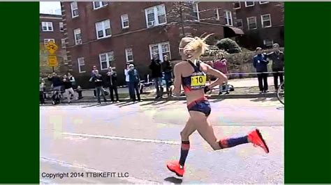 Boston Marathon 2013 Run Form   Pro Women Super Slo mo ...