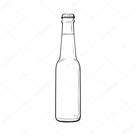 Botella cerrada de cerveza fría, dibujo estilo vector ...